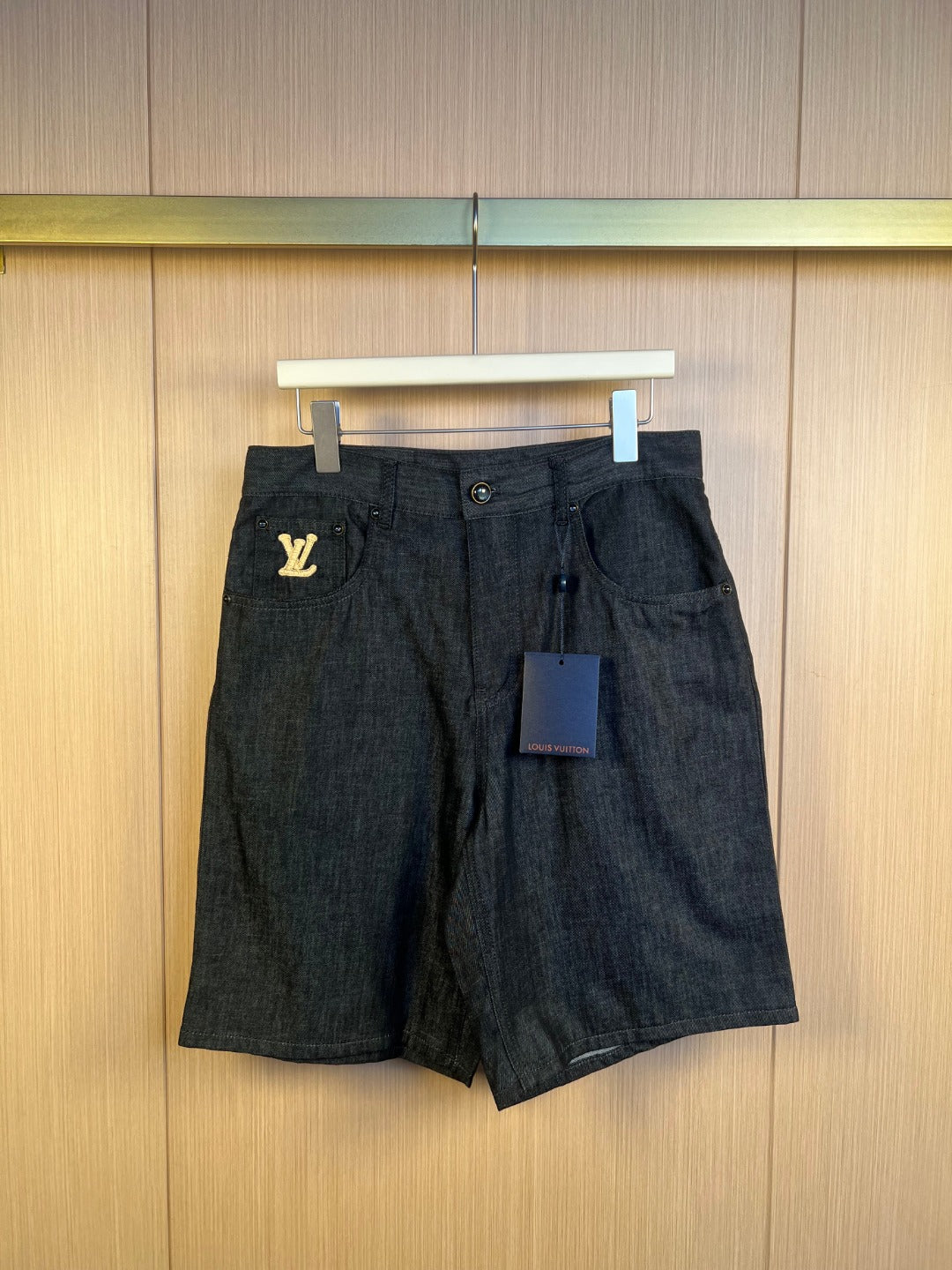 LV Raffia Denim Shorts