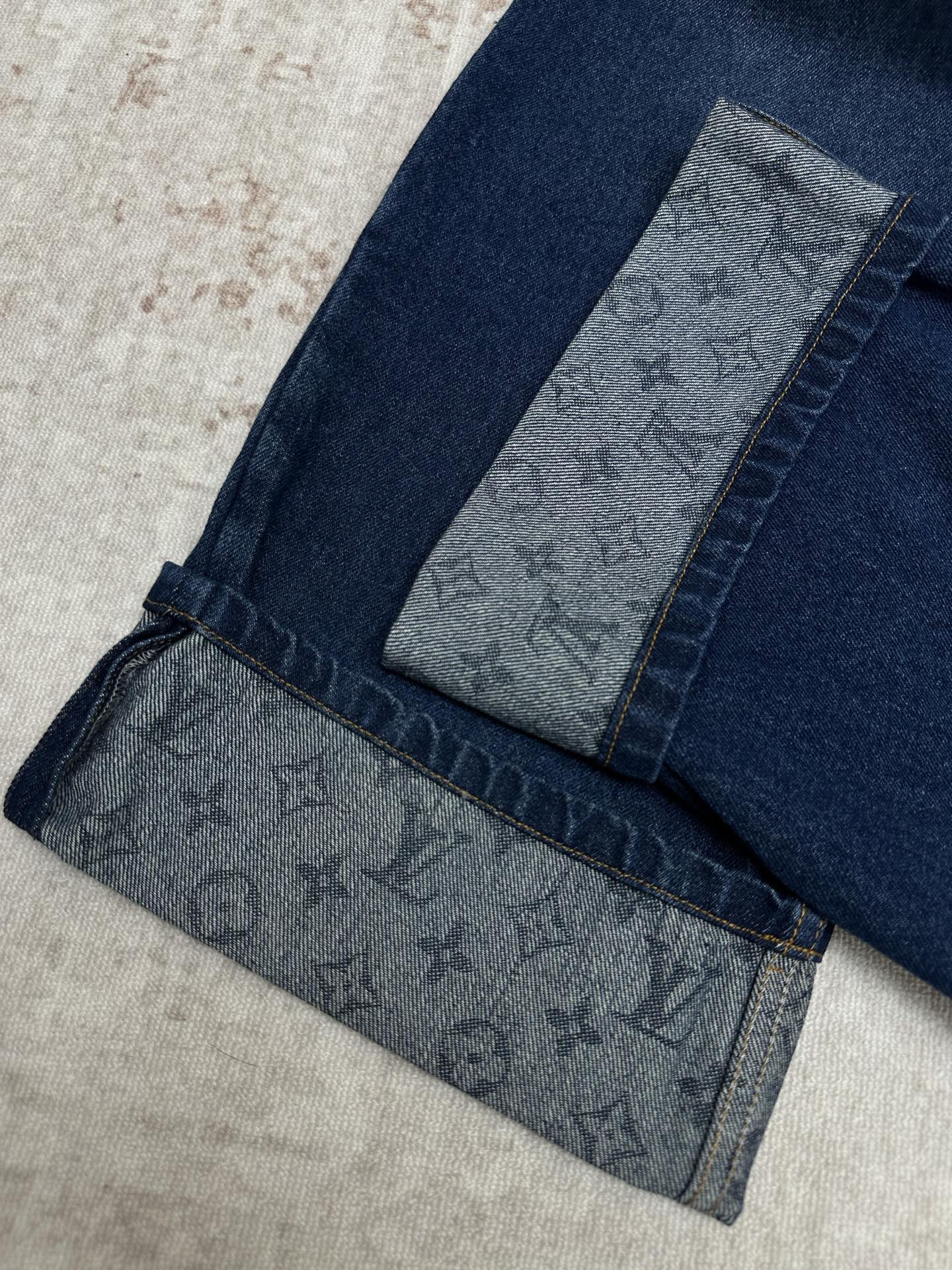 LV Monogram Cuffed Jeans