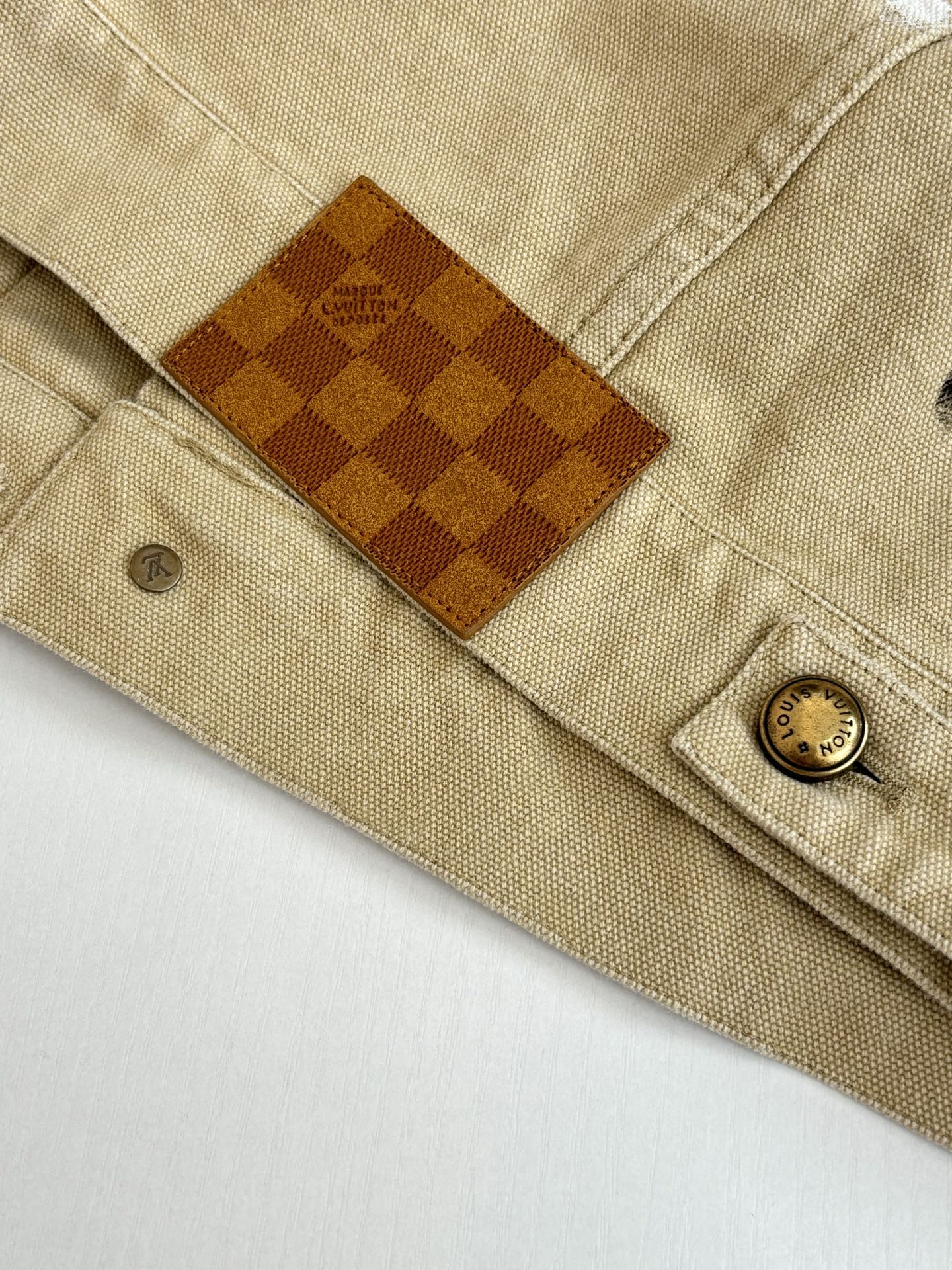 LV Distressed Workwear Denim Jacket