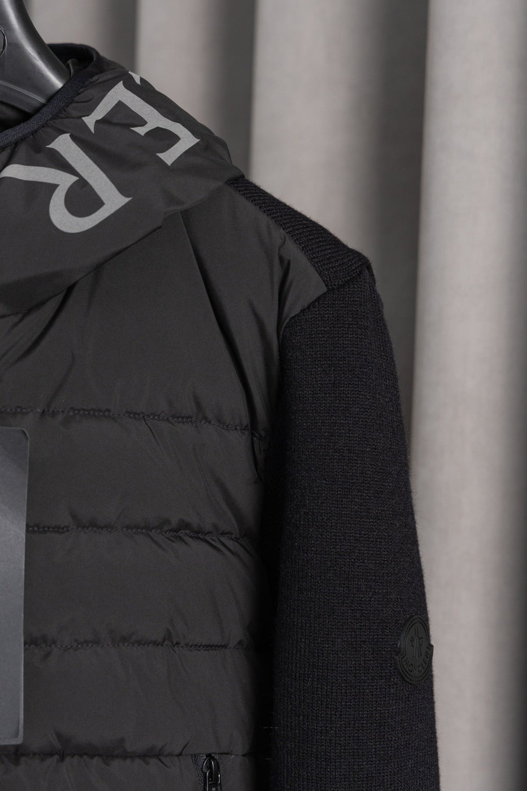 Morecler Knitted Patchwork Down Jacket