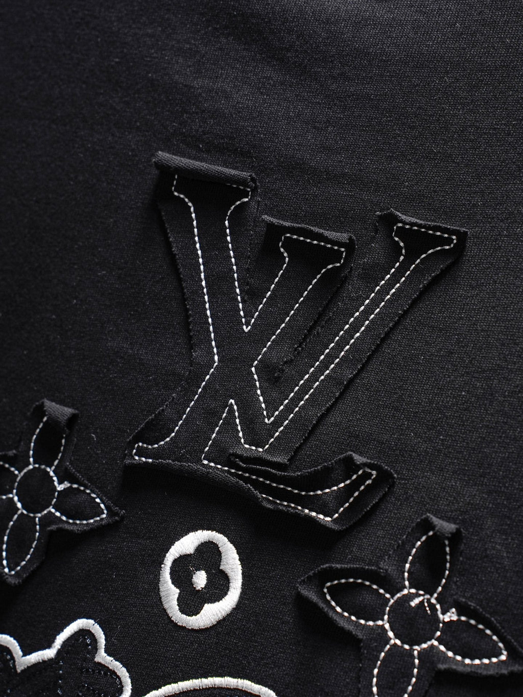 LV Applique Embroidered T-Shirt