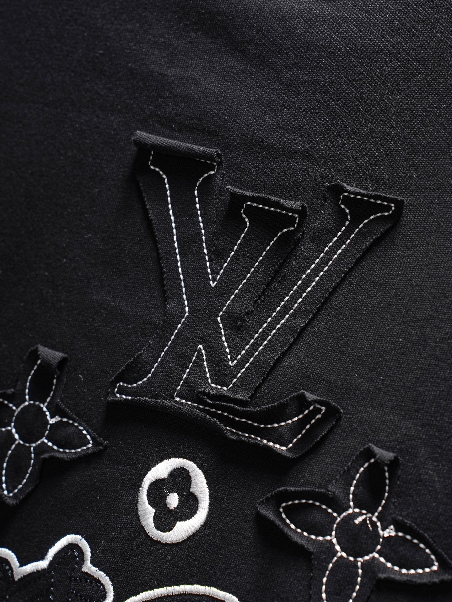 LV Applique Embroidered T-Shirt