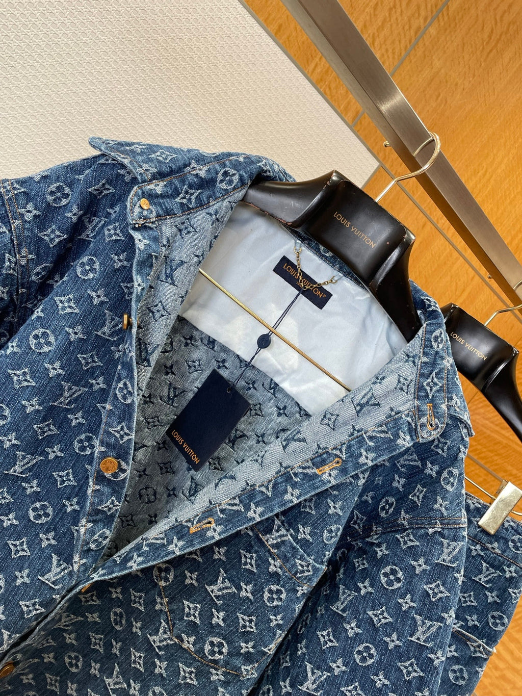 LV Denim Shirt & Pant Set