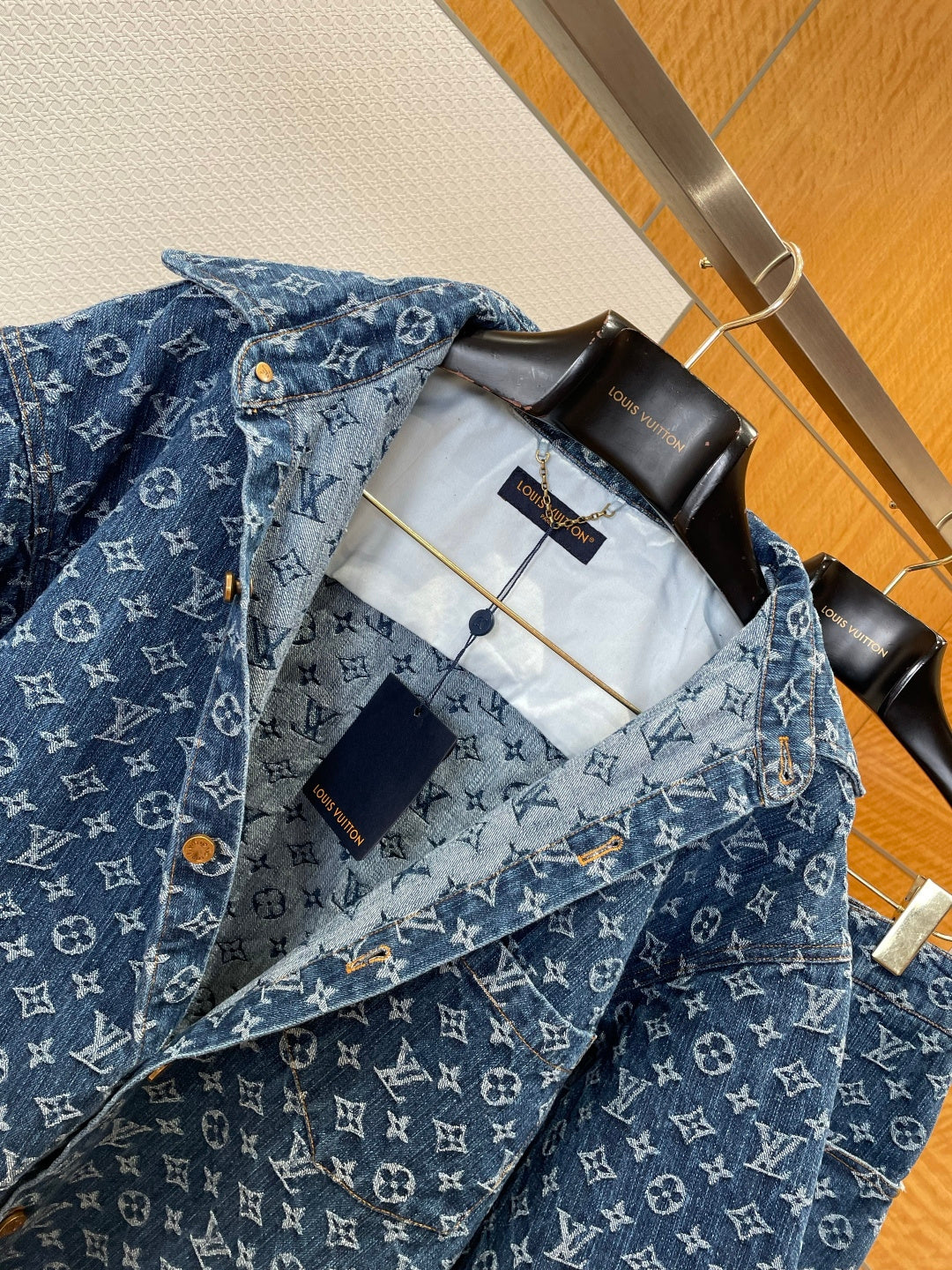 LV Denim Shirt & Pant Set