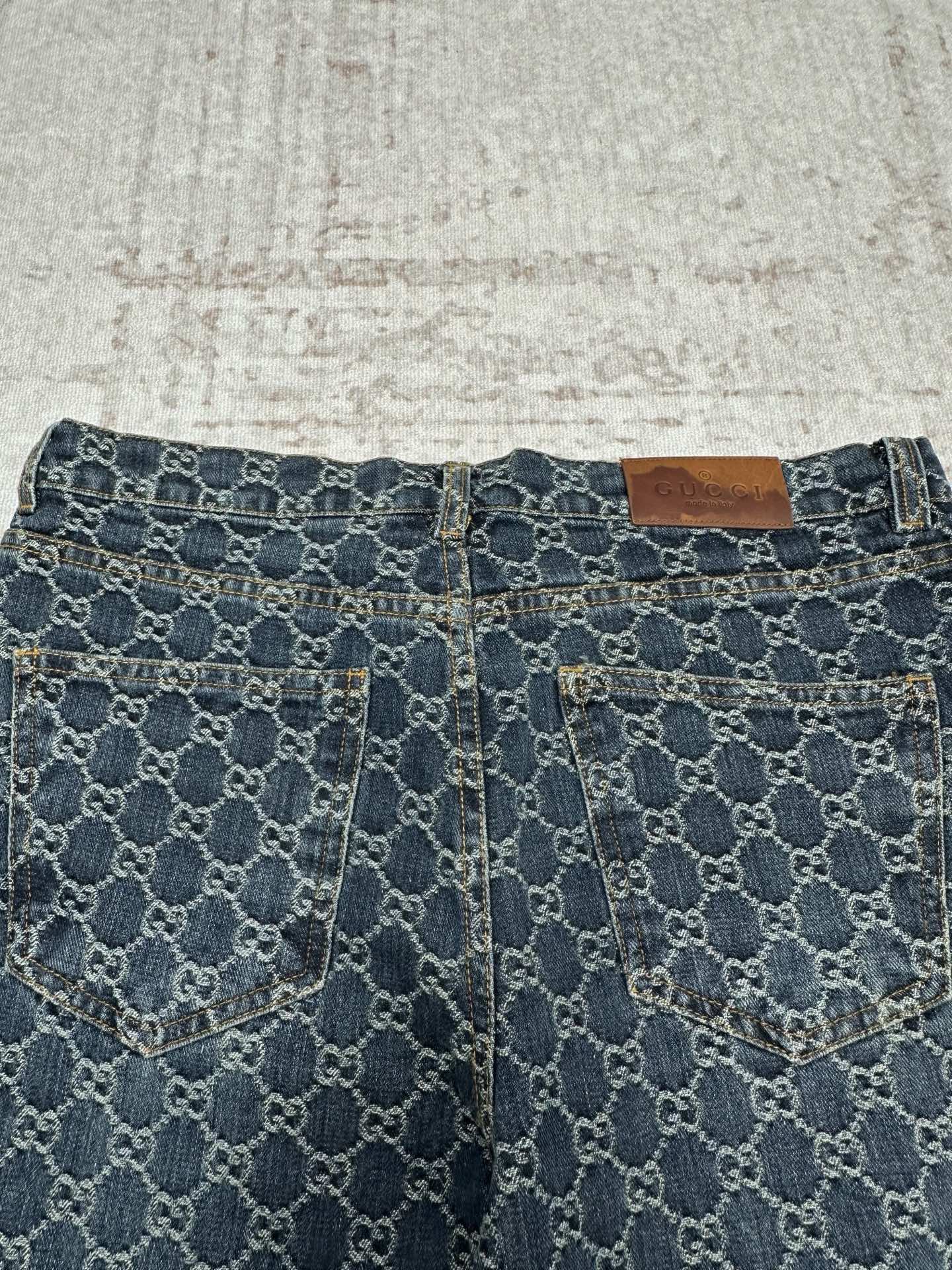 Gucci Denim Jacquard Jeans