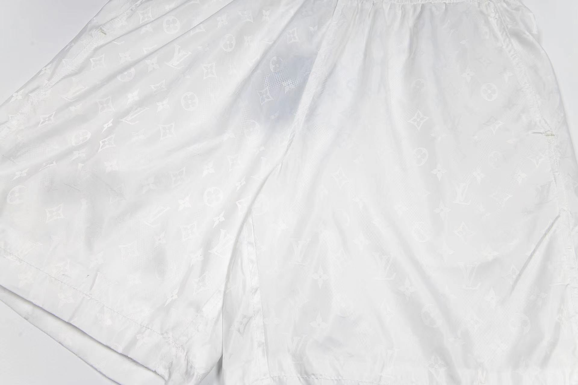 LV jacquard Silk Elastic Drawstring Shorts