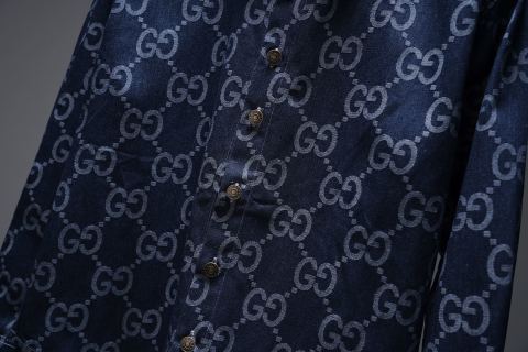 Gucci All-over GG Denim Shirt/Jacket
