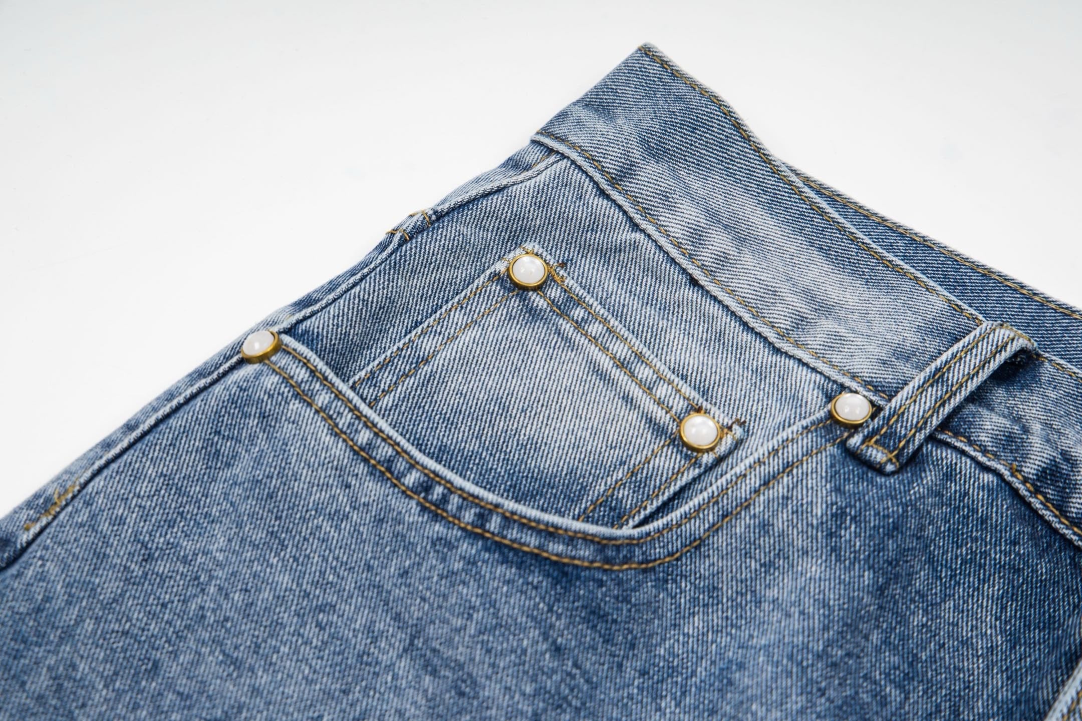 LV Embroidered Work  Jeans