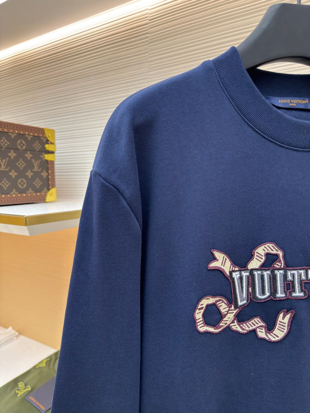 LV Pearl Yarn Patchwork Sweatshirt