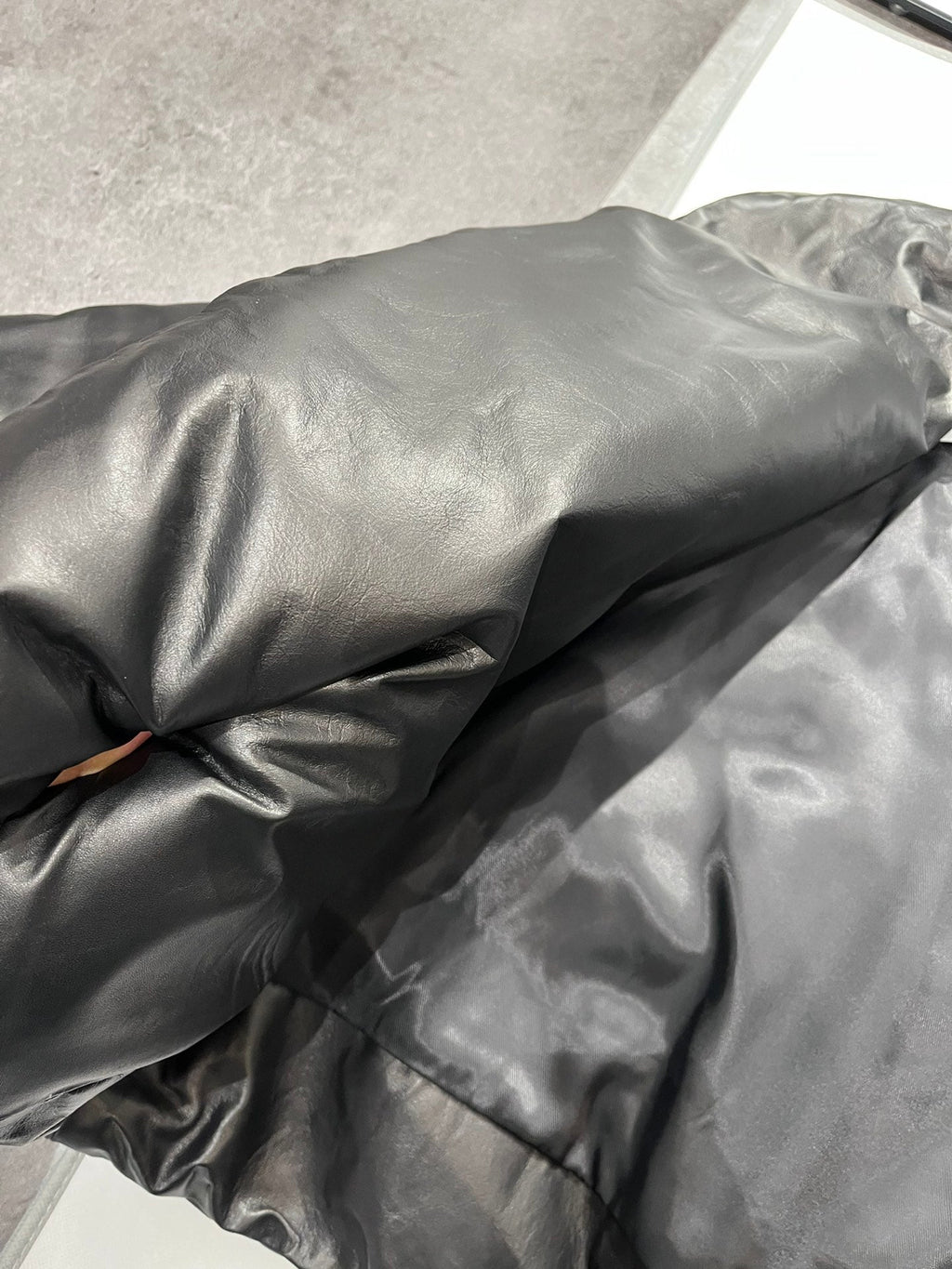 Women's YSL Embroidered Leather Down Jacket