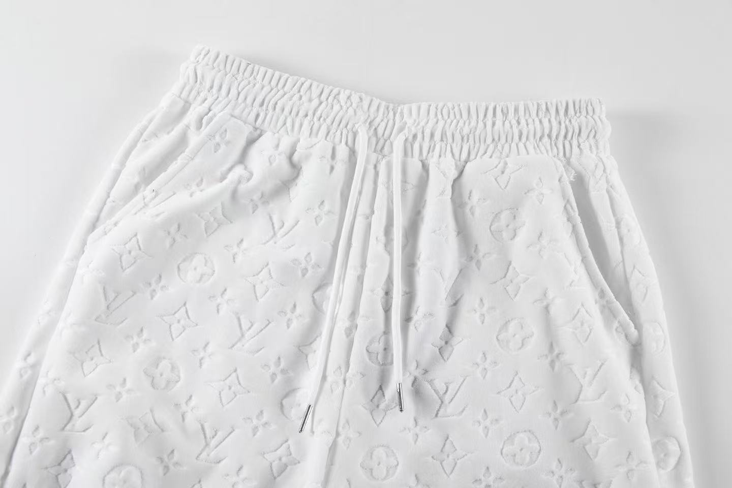 LV Monogram jacquard velvet shorts