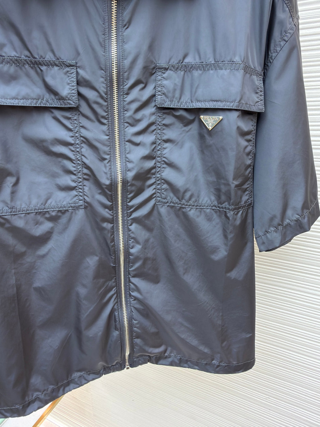 Prada Nylon Collar Shirt