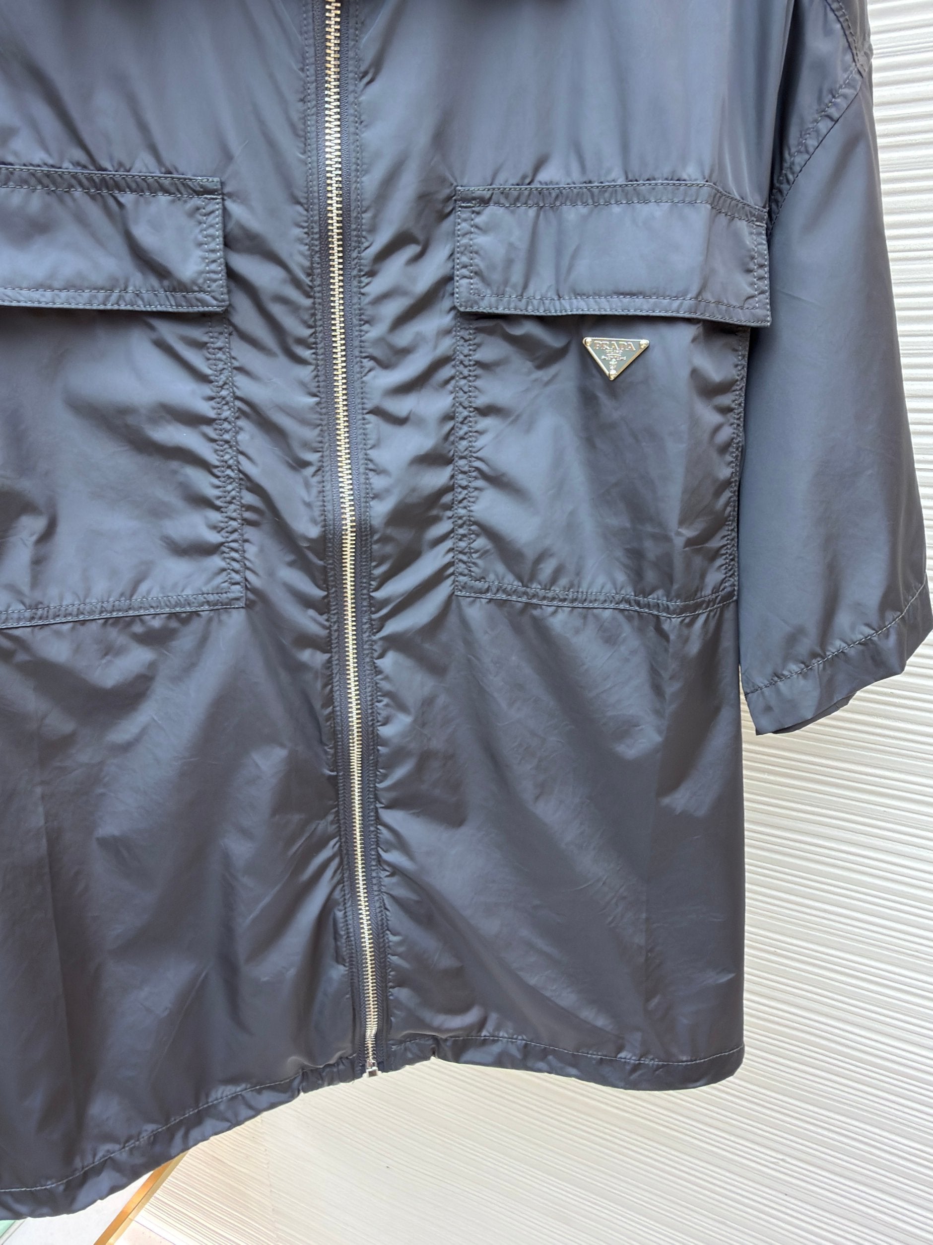Prada Nylon Collar Shirt