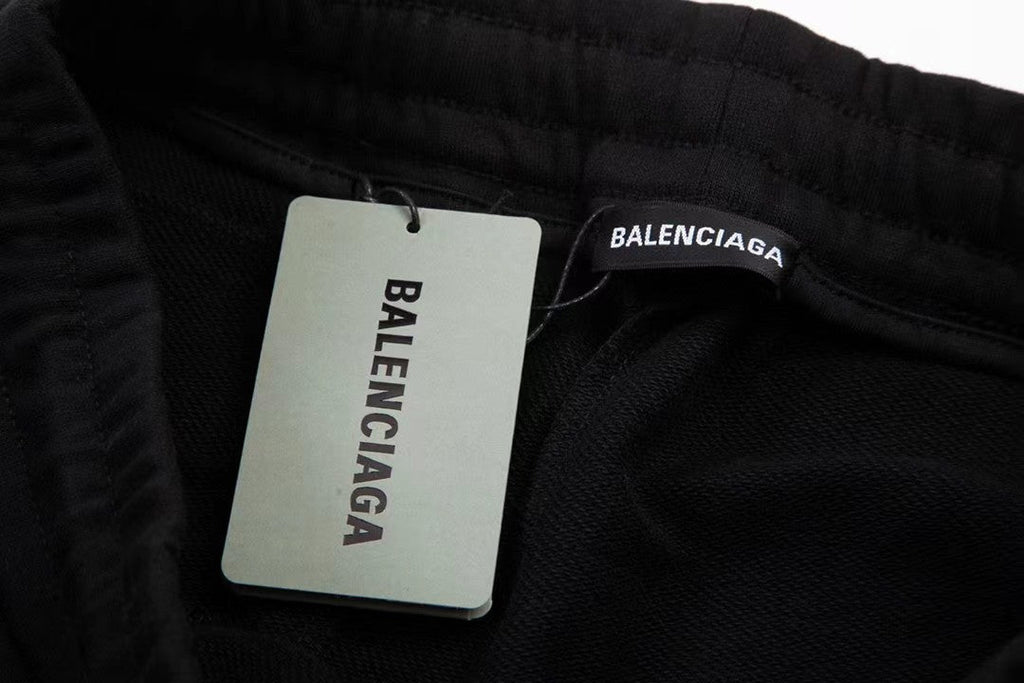 Balenciaga minimalist logo embroidered shorts
