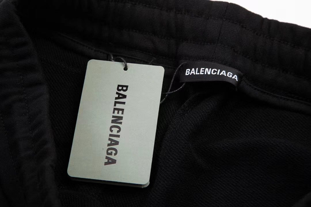 Balenciaga minimalist logo embroidered shorts