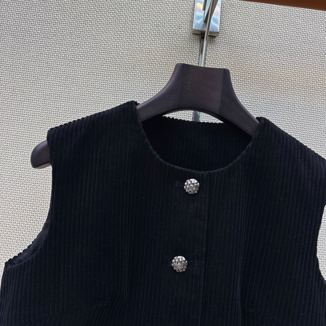 Chanel Corduroy vest women's
