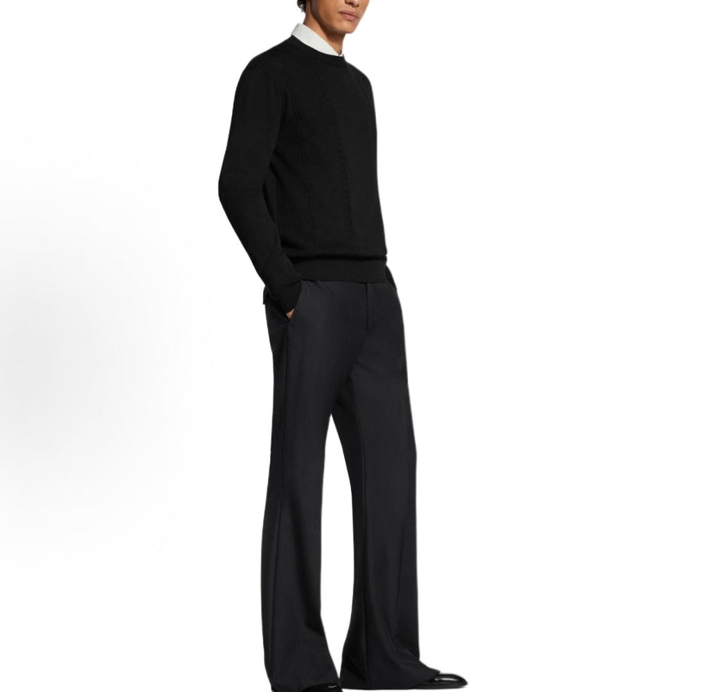 LV Jacquard Patchwork Kniy Sweater
