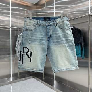 Amiri Letter Embroidered Denim Shirts