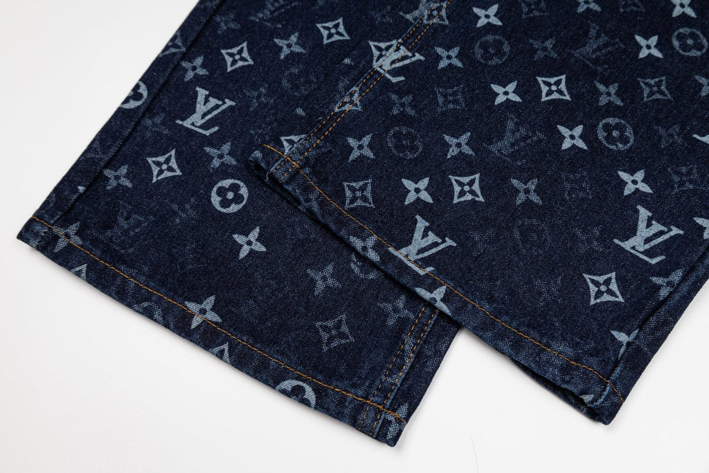 LV Denim Straight-Leg Jeans