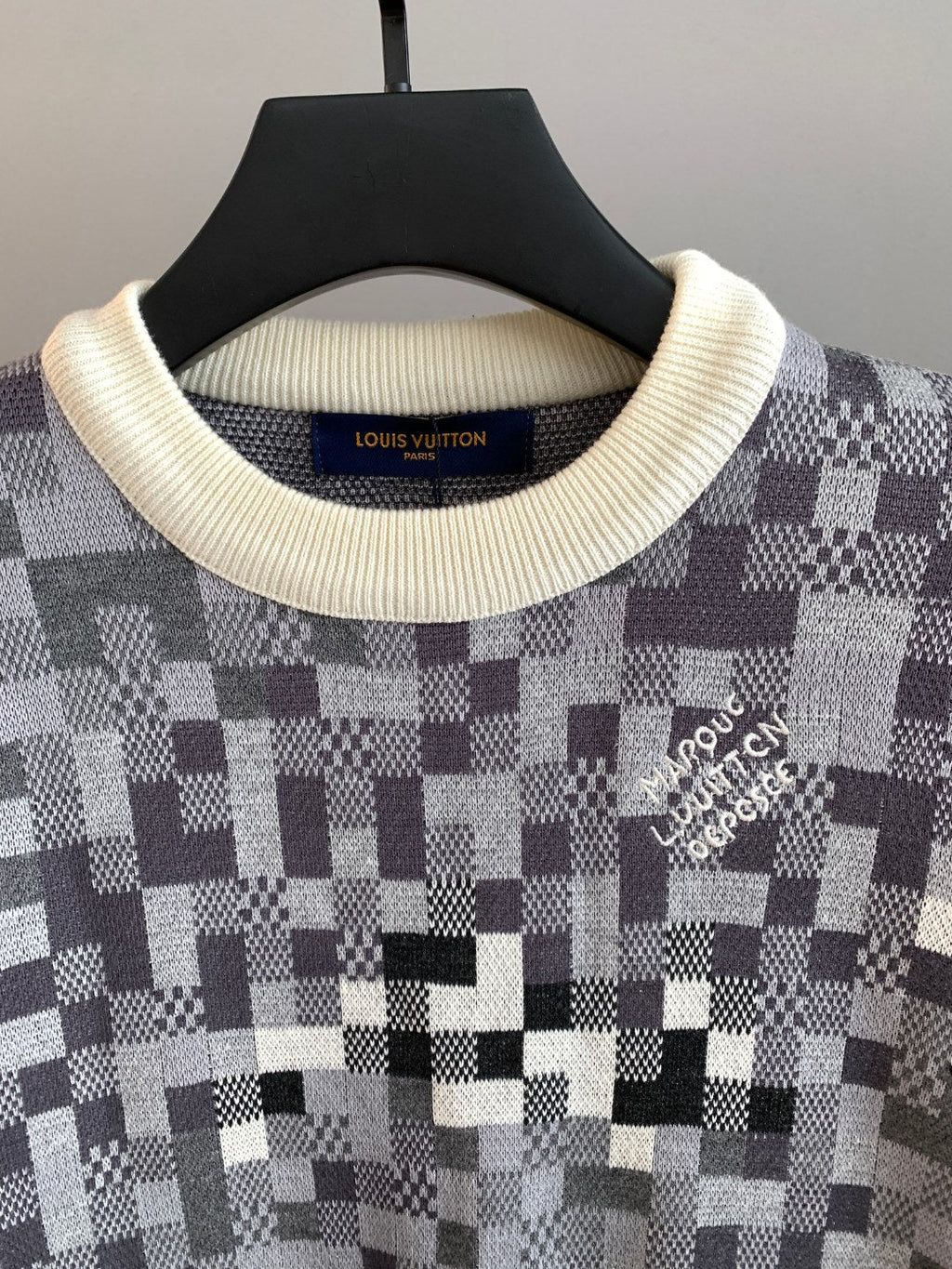 LV Camouflage Mosaic Knit Sweater