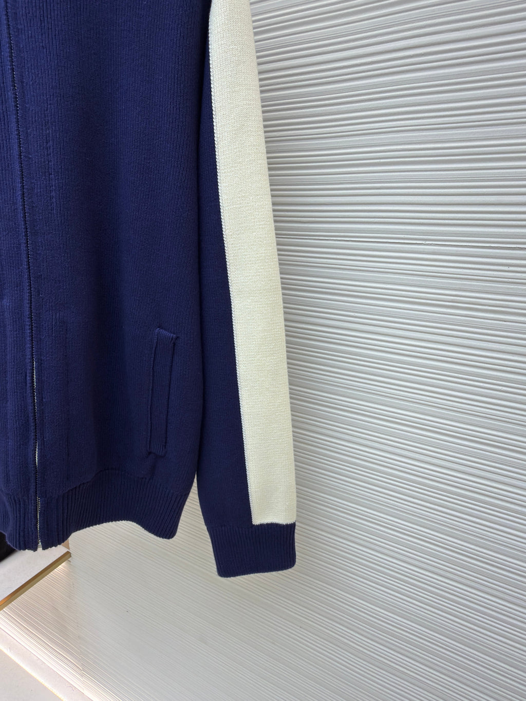 Gucci Embroidered Patchwork Knit Zip -Up Sweater