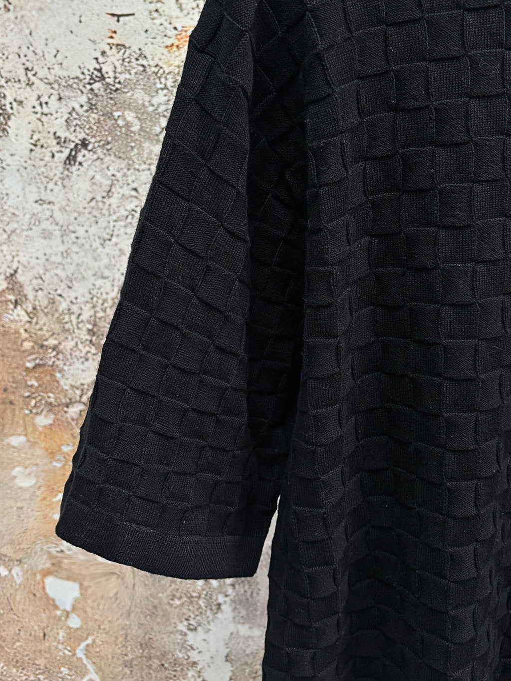 LV Black Jacquard Embroidered T-Shirt