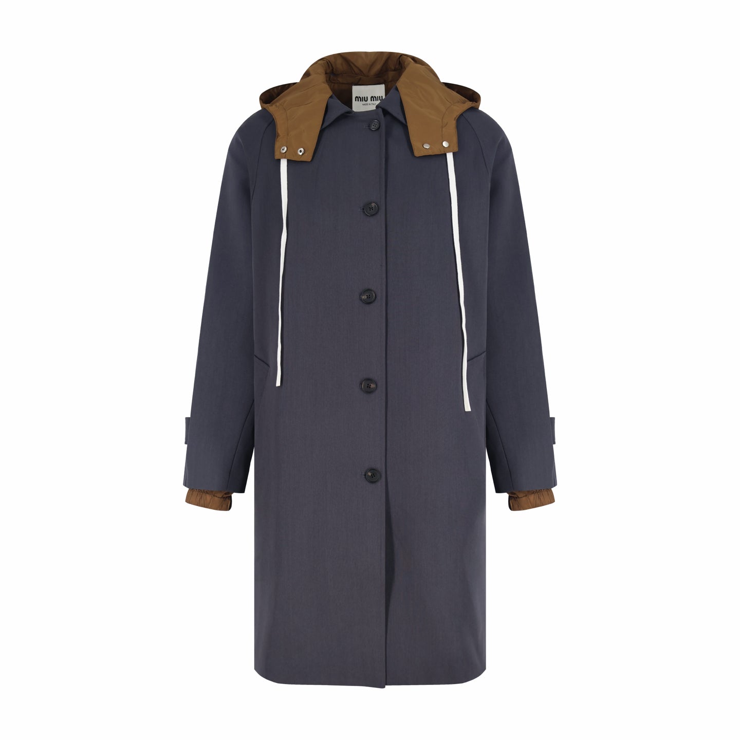 MiuMiu Yellow Hat Mid-Length Jacket Trench Coat