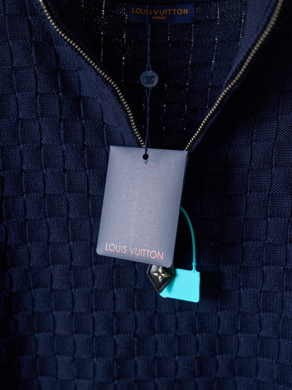 LV Damier Half-zip Knit Sweater