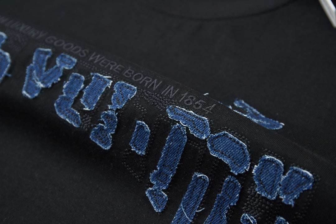 LV Denim Patchwork T-Shirt