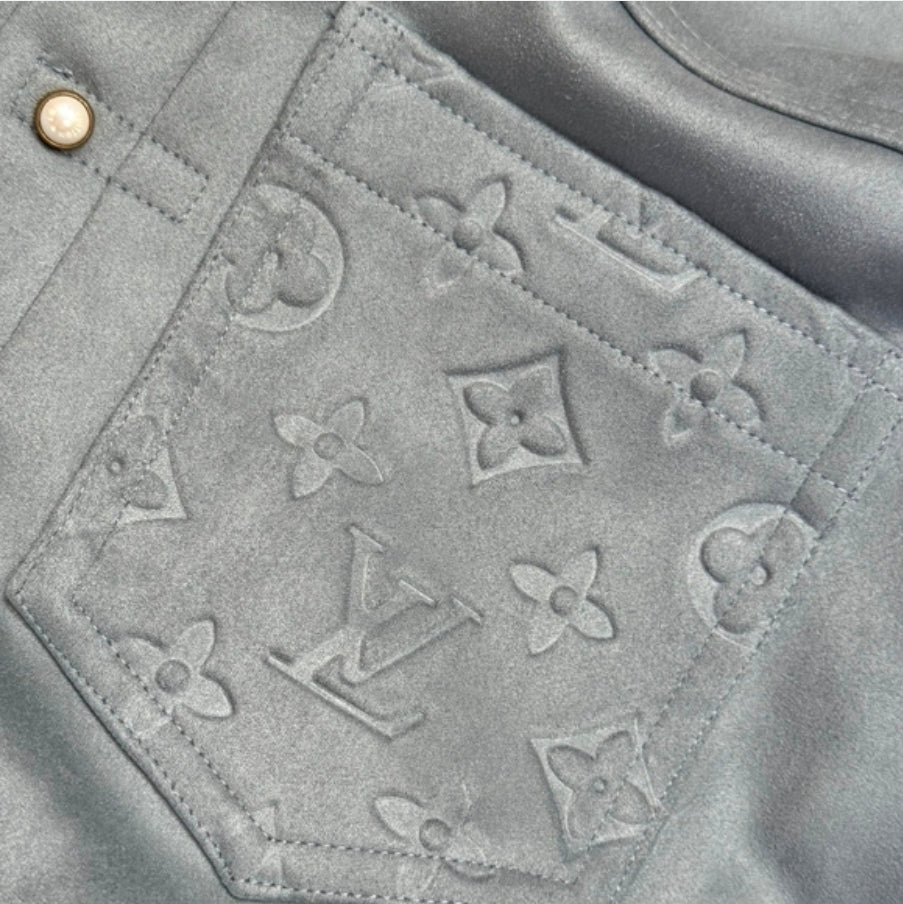 LV Suede Monogram Jacquard