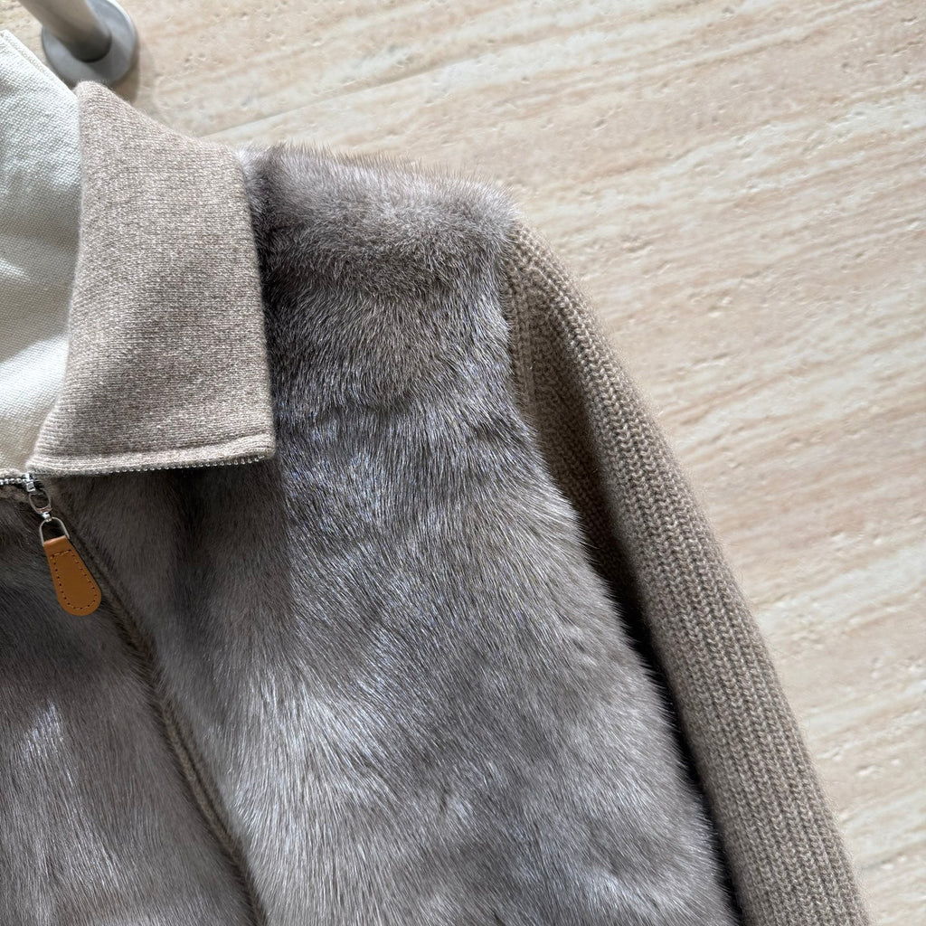 Loro Piana Mink-Trimmed Jacket