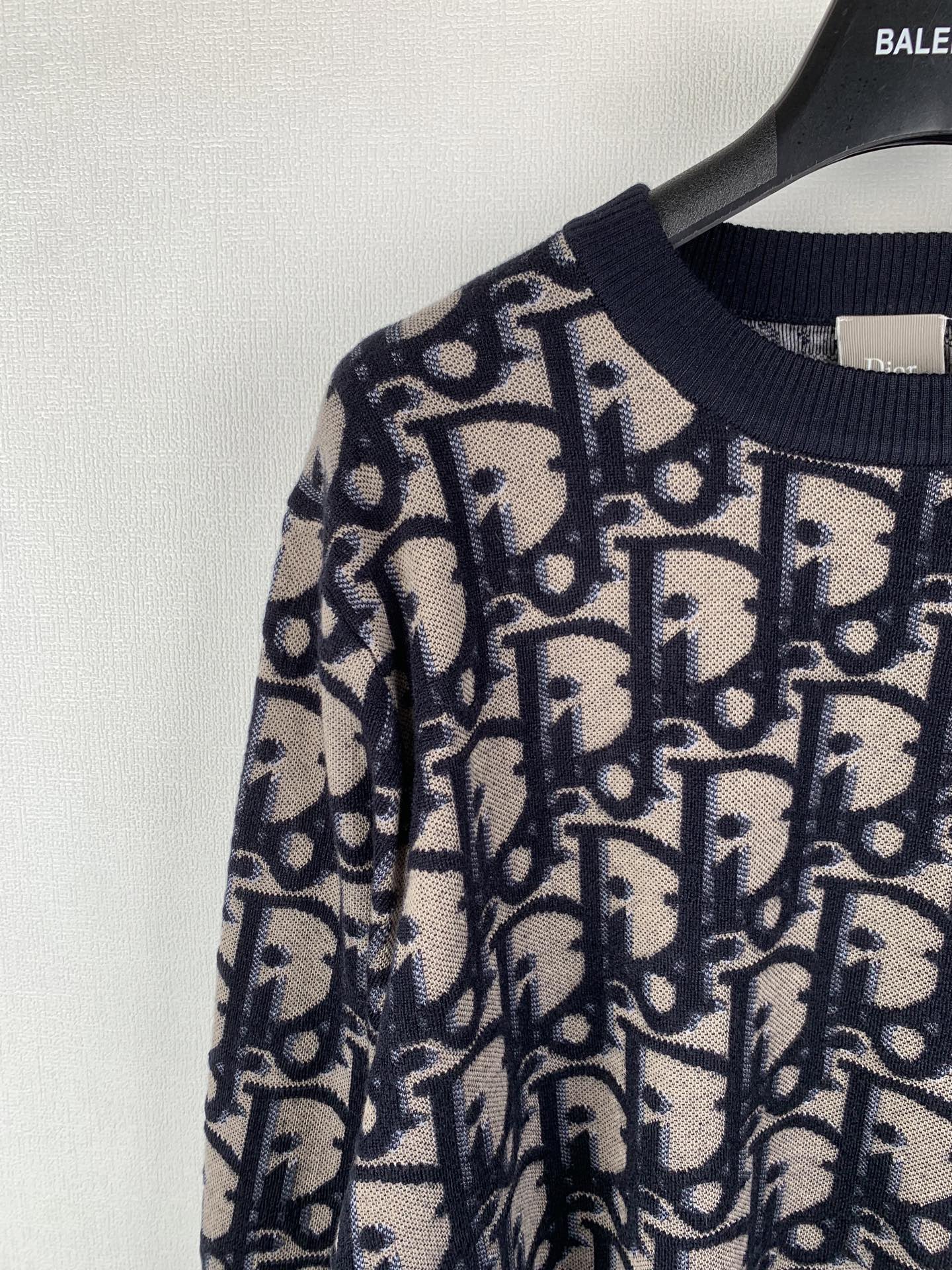 Dior Monogram Jacquard Crew Neck Sweater
