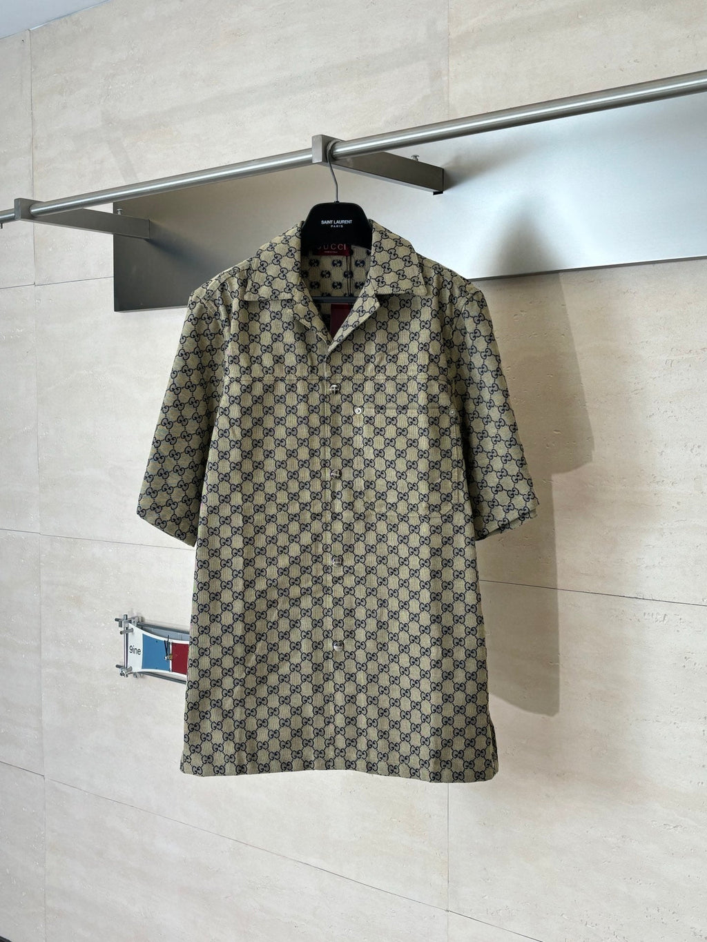 Gucci Double G All-over Jacquard Suit Short-Sleeve Shirt