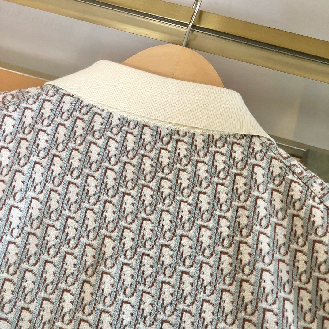 Dior Oblique Knit Polo Shirt