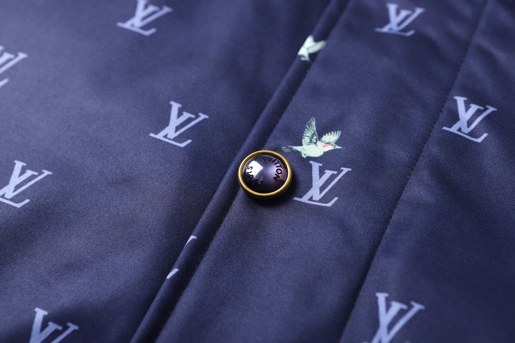 LV Corduroy Lapel Animal Print Jacket