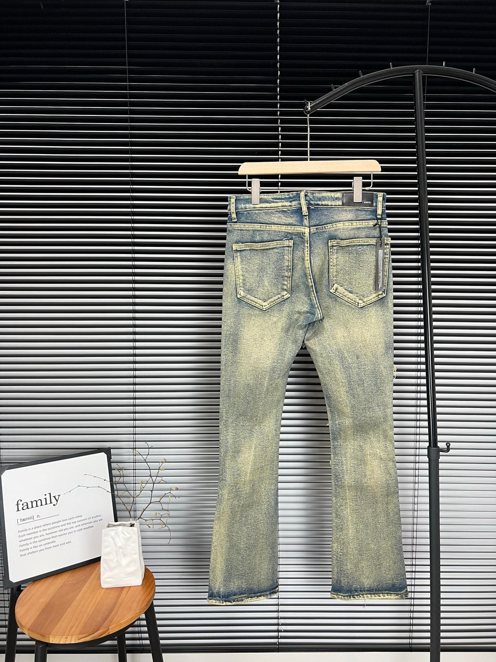 Amiri Embroidered Stretchy Slim Fit Flared Jeans