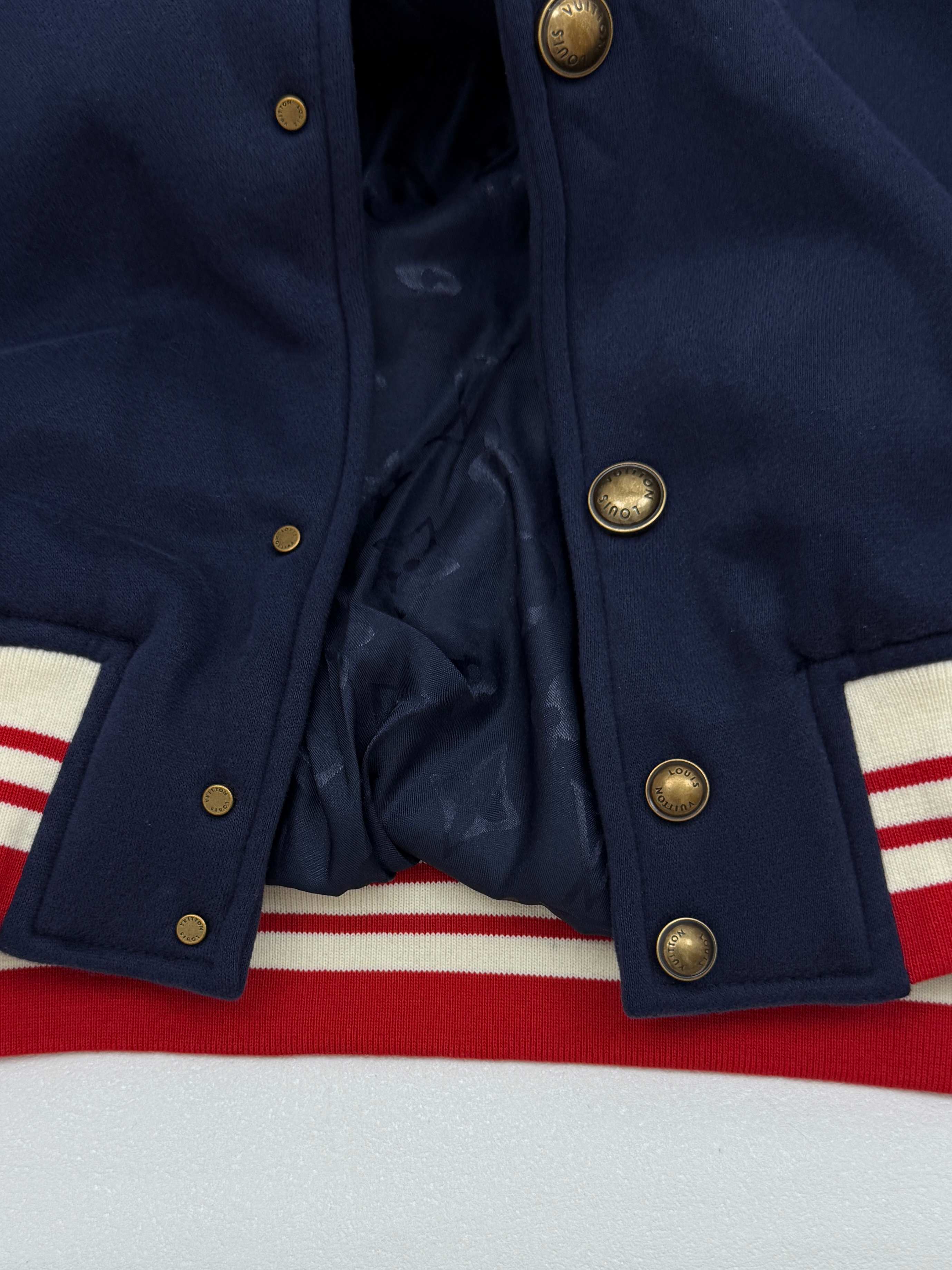 LV Embroidered Baseball Jacket