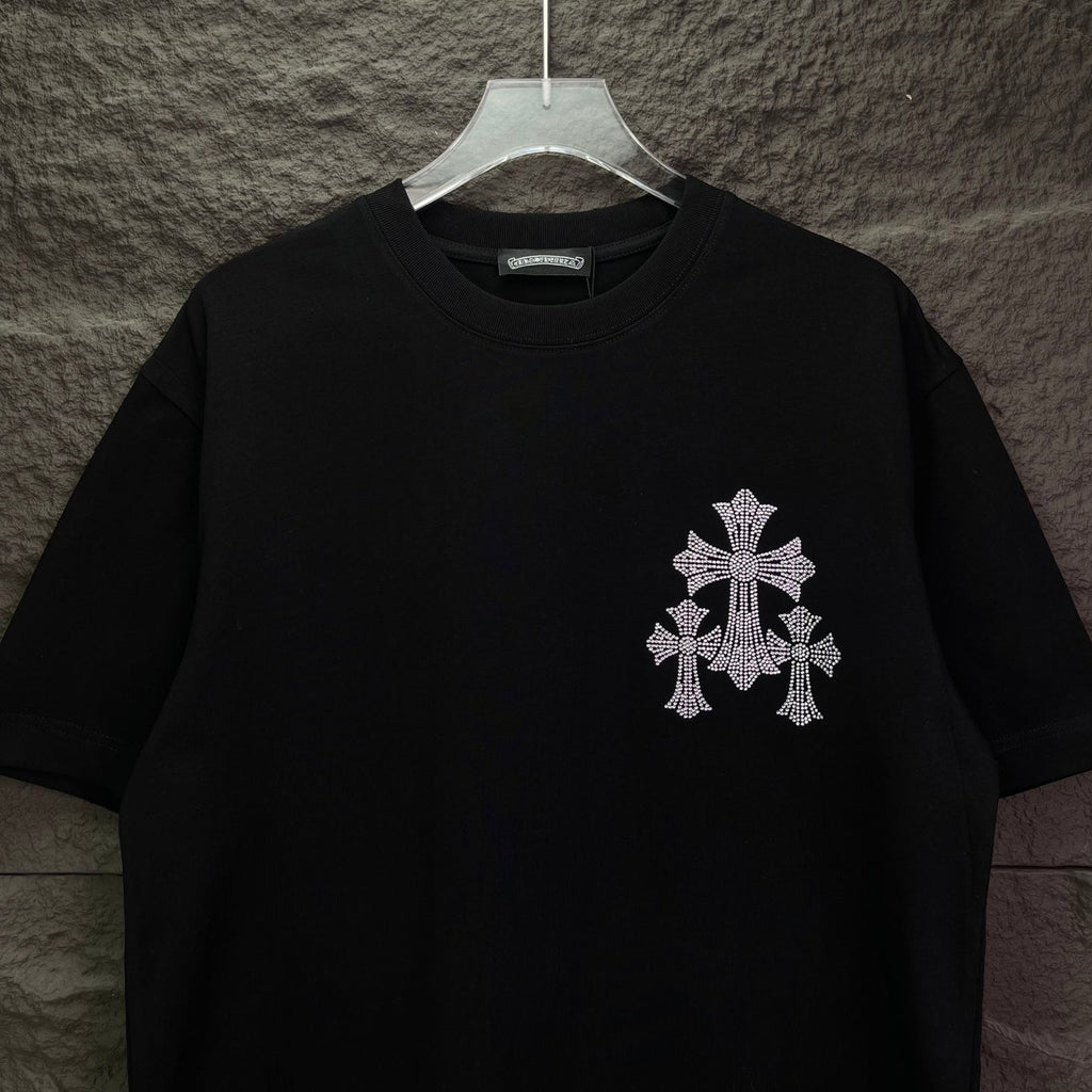 Chrome Hearts Rhinestone Short-Sleeve T-Shirt