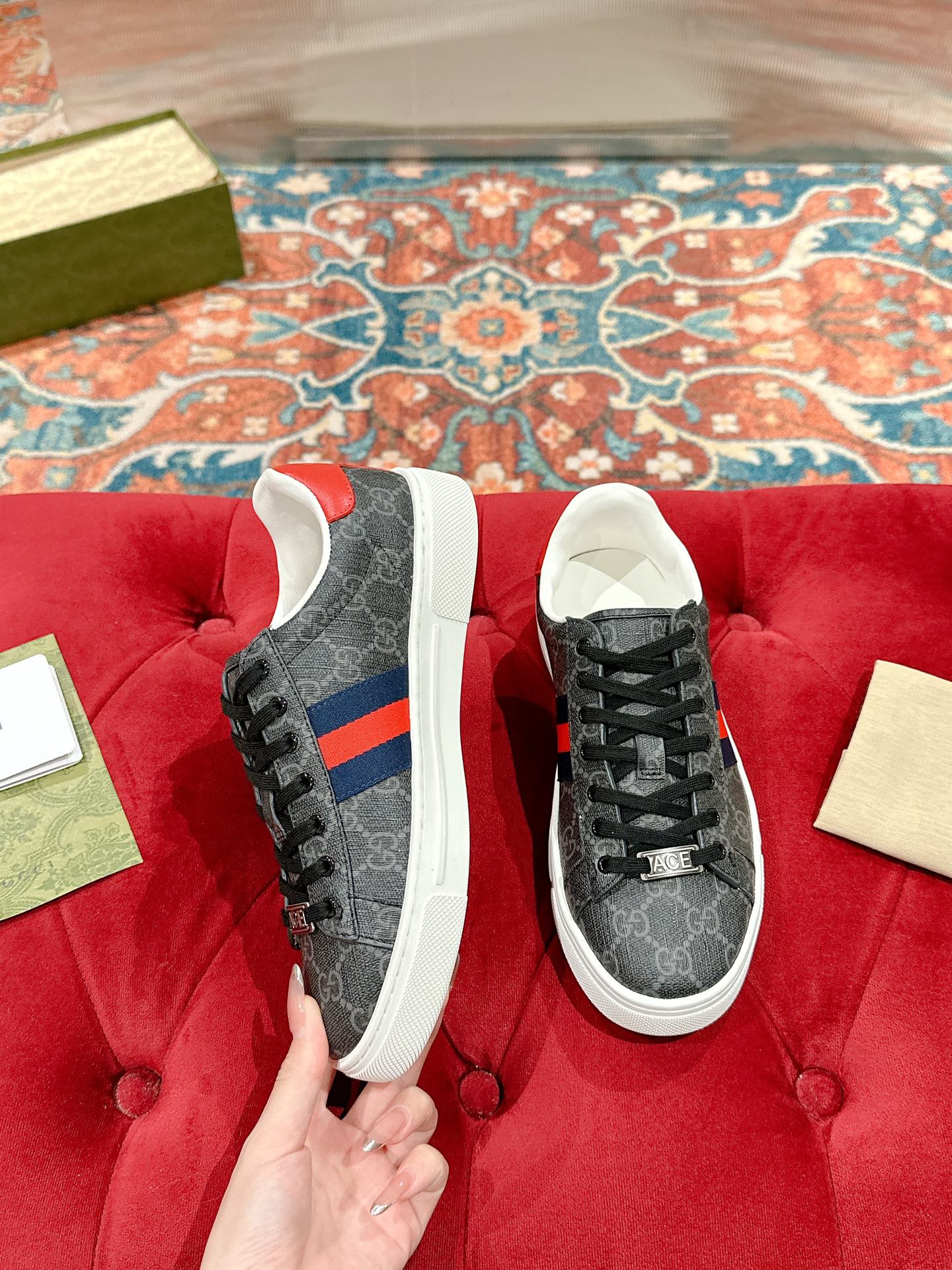 Men's GG Ace sneaker with Web