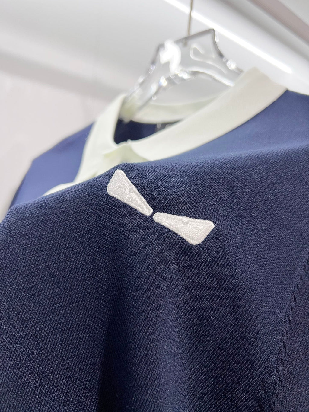 Fendi Double FF Monsters Eye Knit Polo Shirt