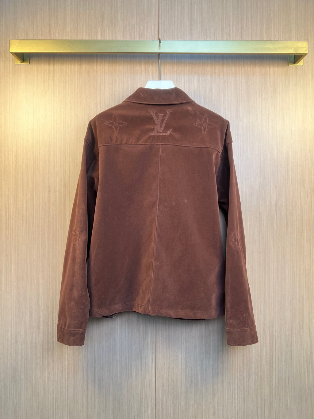 LV French velvet embroidered Monogram Cardigan Shirt