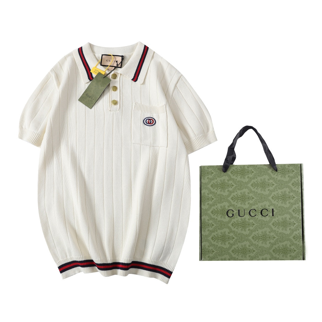 Gucci Strip Lolita shirt w/embroidery