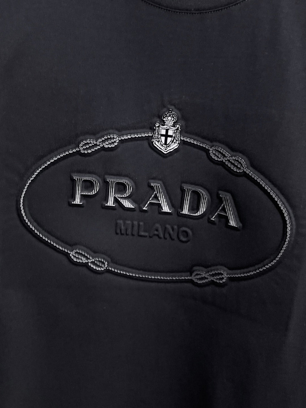 Prada Embossed Letter T-Shirt