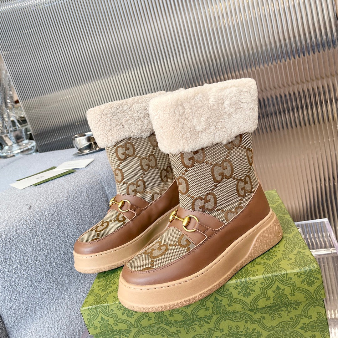 Gucci Monogram Boots