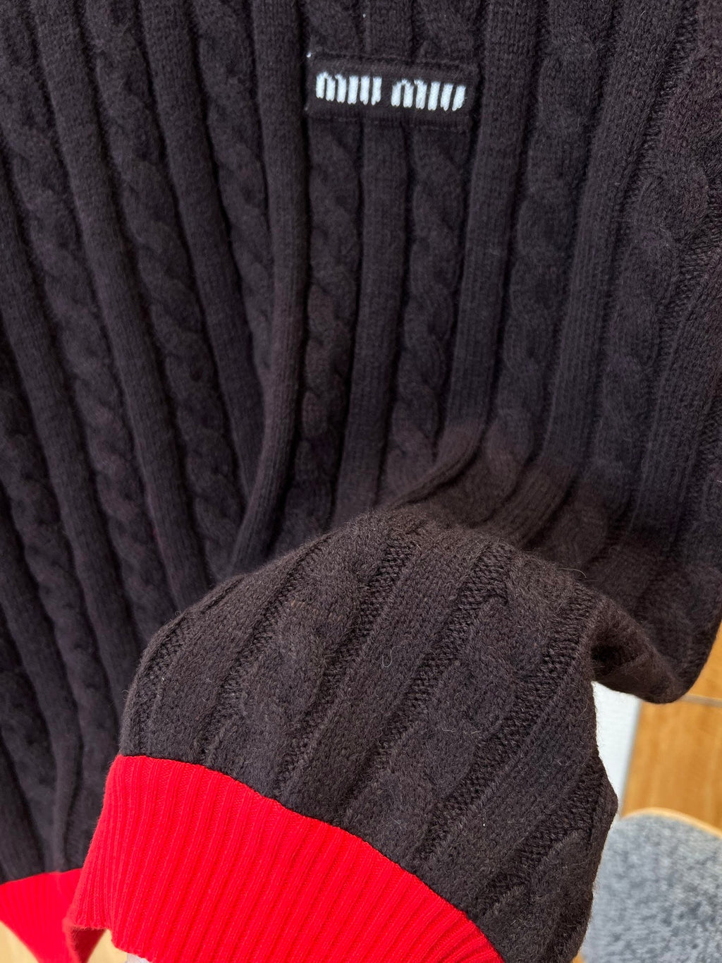 Miu Miu Knit Short-Sleeve Sweater