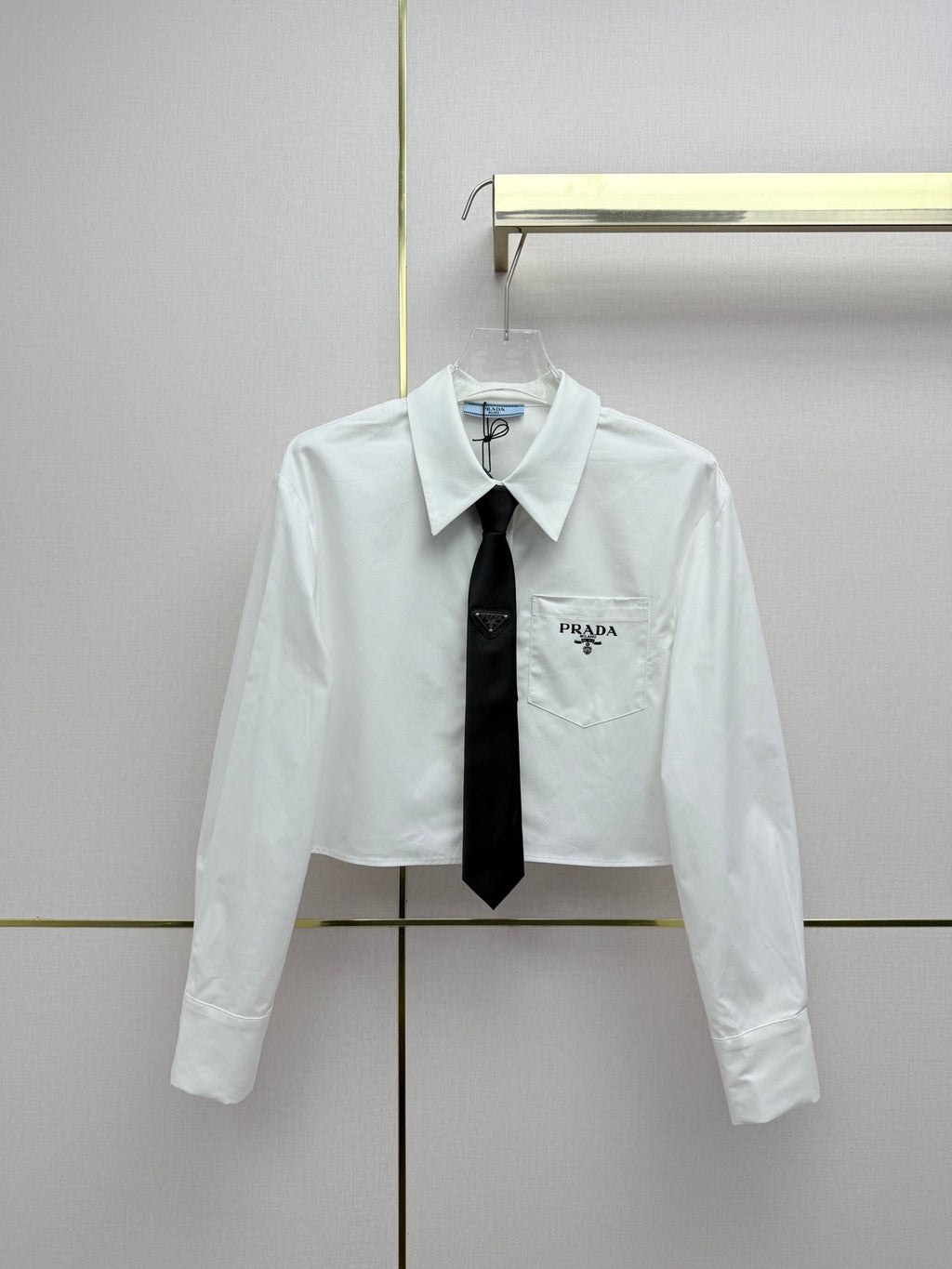 Prada Women's long sleeve shirt with Tie