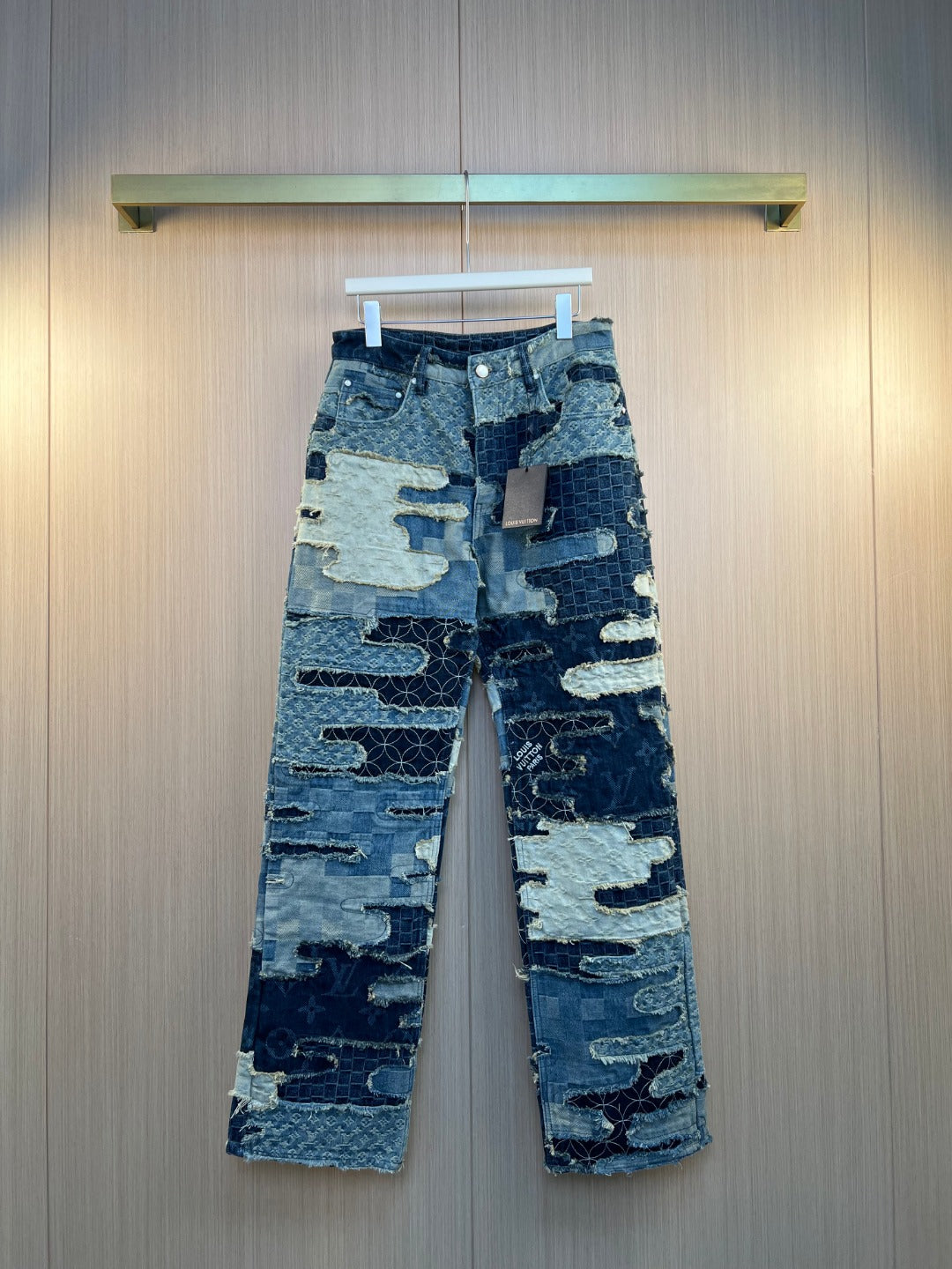LV Denim Heavy-Duty  Patchwork Jeans