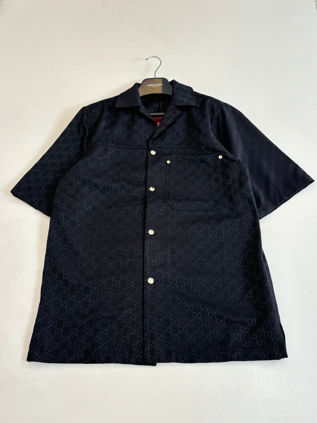 Gucci Double G All-over Jacquard Suit Short-Sleeve Shirt