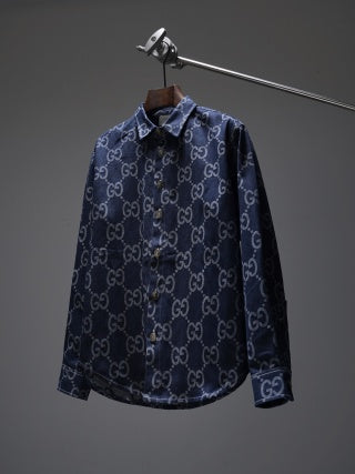 Gucci All-over GG Denim Shirt/Jacket