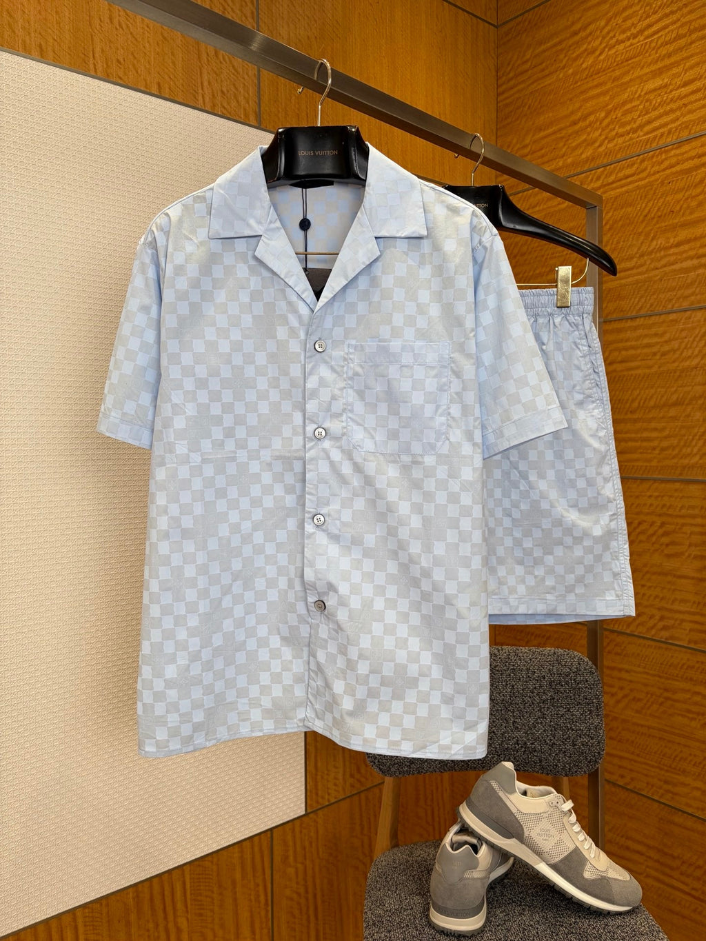 LV Casual Short-Sleeve Shirt & Short Set